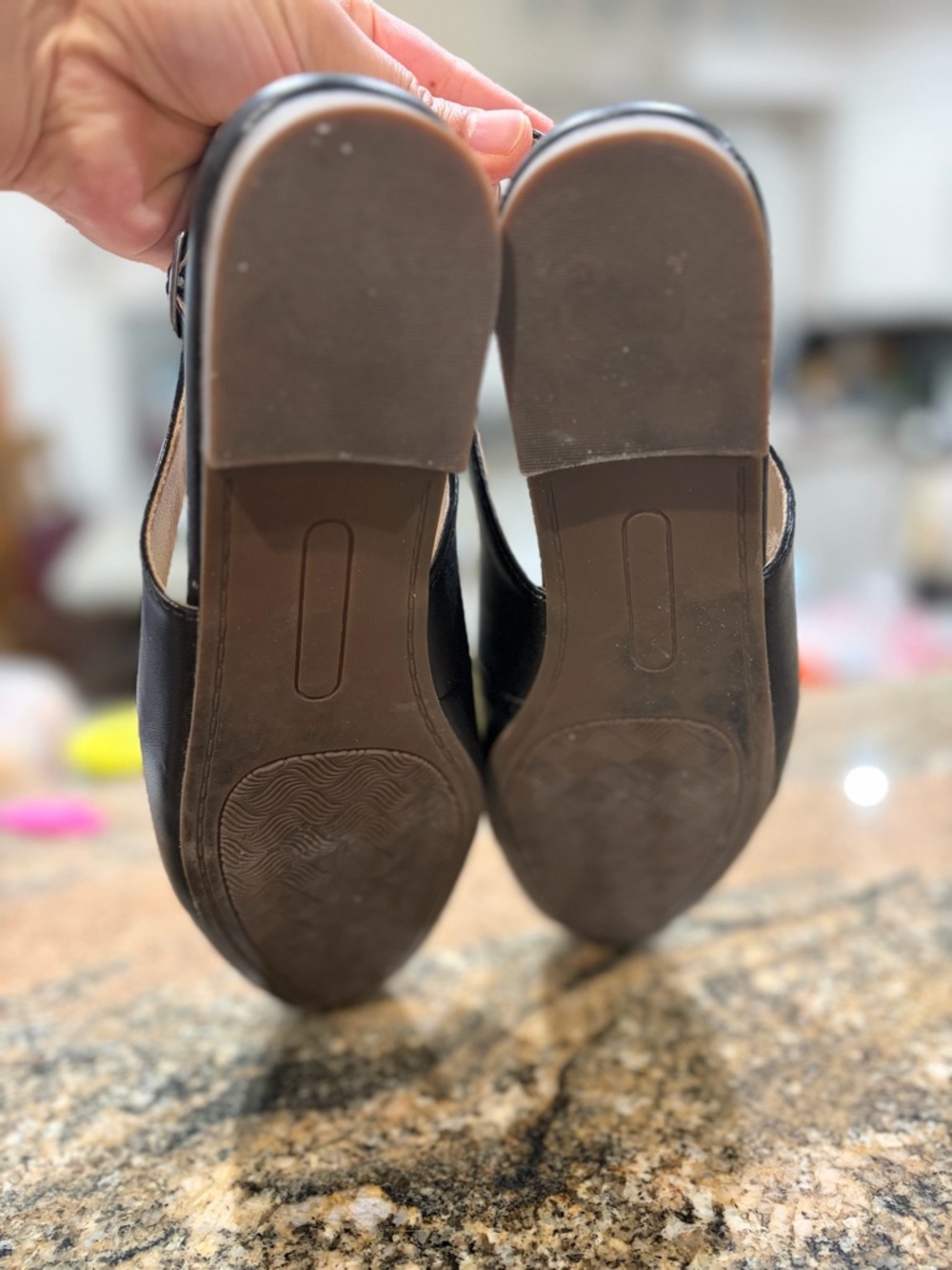 Kohl's SONOMA Black Leather Slingback Mules - Picture 5 of 5